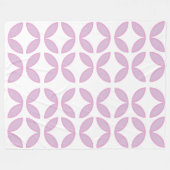 Rosa und weiße Blütenblätter und Diamantmuster Fleecedecke (Vorderseite (Horizontal))