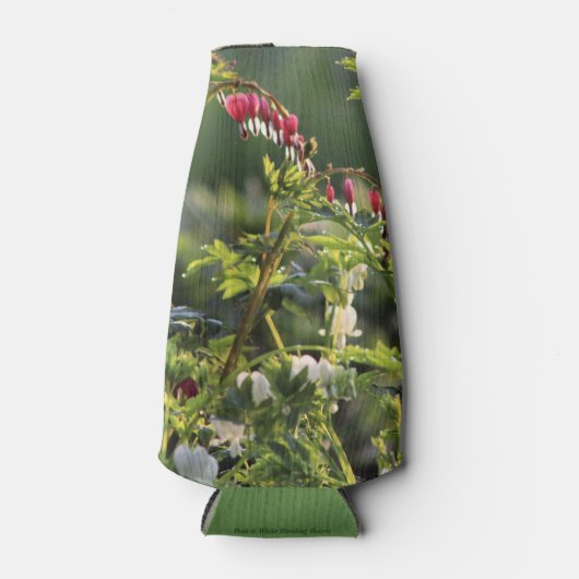 Rosa und weiße Blutungen Herz Flaschenkühler (Vorderseite)