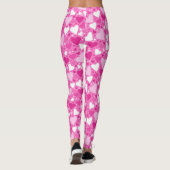 Rosa und weiße Brustkrebserkrankungen Leggings (Rückseite)