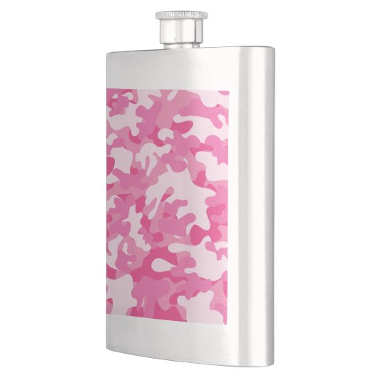 Rosa und weiße Camouflage Flachmann (Links)