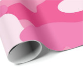 Rosa und weiße Camouflage Geschenkpapier (Rolleneckpunkt)