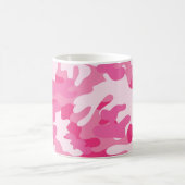 Rosa und weiße Camouflage Kaffeetasse (Mittel)