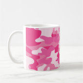 Rosa und weiße Camouflage Kaffeetasse (Links)