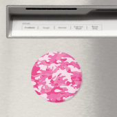 Rosa und weiße Camouflage Magnet (In Situ (Geschirrspüler))