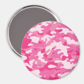 Rosa und weiße Camouflage Magnet (Vorderseite/Rückseite)