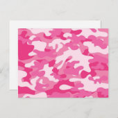 Rosa und weiße Camouflage Postkarte (Vorne/Hinten)