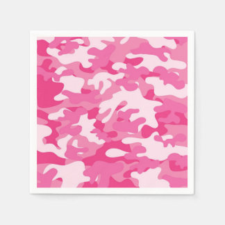 Rosa und weiße Camouflage Serviette