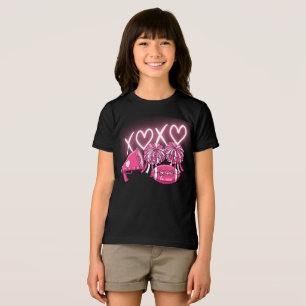 Rosa und Weiße Cheer Valentinstag-Shirt Tri-Blend Shirt