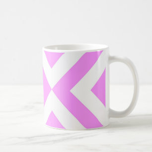 Rosa und weiße Chevronen Kaffeetasse