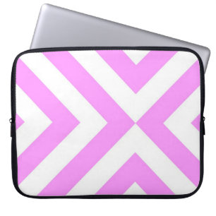 Rosa und weiße Chevrons Computerschlacke Laptopschutzhülle