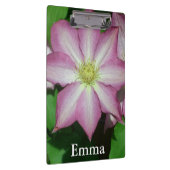 Rosa und weiße Clematien Frühlingszeit Blume Klemmbrett (Rechts)