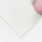 Rosa und weiße Dackel Fleece Blanket (Ecke)