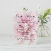 Rosa und weiße Dahlia Brautparty Einladung (Stehend Vorderseite)