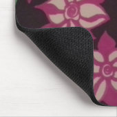 Rosa und weiße Dahlia-Muster Mousepad (Ecke)