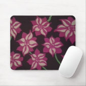 Rosa und weiße Dahlia-Muster Mousepad (Mit Mouse)