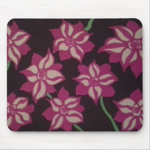 Rosa und weiße Dahlia-Muster Mousepad
