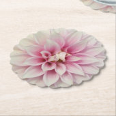 Rosa und weiße Dahlia Untersetzer (angewinkelt)