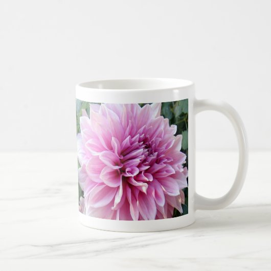 Rosa und weiße Dahlie Kaffeetasse (Rechts)