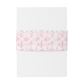 Rosa und weiße Damaske Einladung Bauchband Einladungsbanderole (Rückseitenbeispiel)