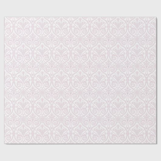Rosa und weiße Damaskus Geschenkwrap Geschenkpapier (Flach)