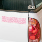 Rosa und weiße Damast Autoaufkleber (Auf Lkw)