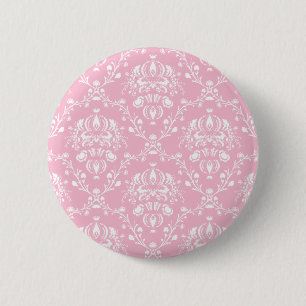 Rosa und weiße Damast Button