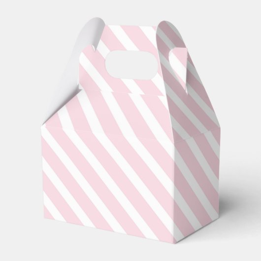 Rosa und weiße, diagonal gestreifte Muster Geschenkschachtel (Vorderseite)