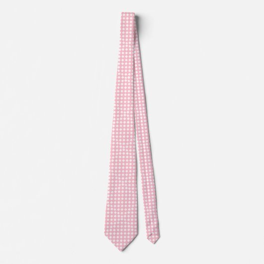 Rosa und weiße Diamanten-Krawatte Krawatte (Vorderseite)