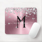 Rosa und weiße Diamanten - Personalisiert Mousepad (Mit Mouse)