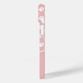 Rosa und weiße Dogenpfeifen und benutzerdefinierte Case-Mate iPhone Hülle (Rückseite / Links)