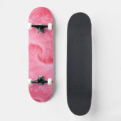 Rosa und weiße Drehung Skateboard (Vorderseite)