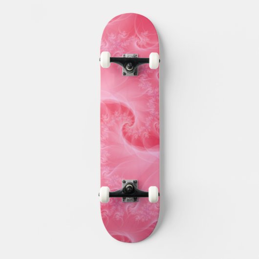 Rosa und weiße Drehung Skateboard (Vorderseite)