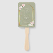 Rosa und weiße dunkle Blüten Hochzeitsreise Fächer (Vorderseite)