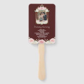 Rosa und weiße dunkle Blüten Hochzeitsreise Fächer (Rückseite)