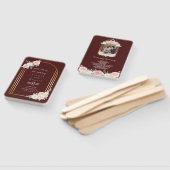 Rosa und weiße dunkle Blüten Hochzeitsreise Fächer (Non-assembled)