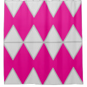 Rosa und weiße Duschvorhang (Vorderseite)