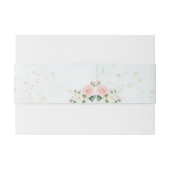 Rosa und weiße Duskyblüten Einladung Bauchband Einladungsbanderole (Rückseitenbeispiel)