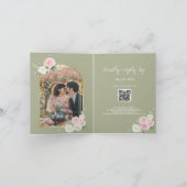 Rosa und weiße Duskyblüten Einladung zur Hochzeit (Innenseite)