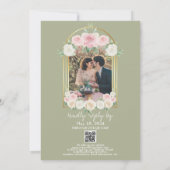 Rosa und weiße Duskyblüten Einladung zur Hochzeit (Rückseite)