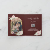 Rosa und weiße Duskyblüten Einladung zur Hochzeit (Innenseite)