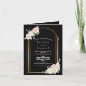 Rosa und weiße Duskyblüten Einladung zur Hochzeit (Vorderseite)