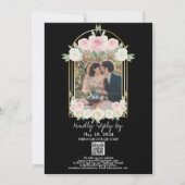 Rosa und weiße Duskyblüten Einladung zur Hochzeit (Rückseite)