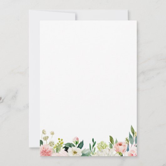 Rosa und weiße einladung (Rückseite)