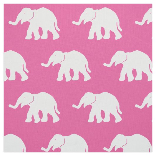 Rosa und weiße Elefantenstoffe Stoff (Muster)