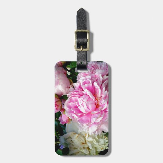 Rosa und weiße Erdnüsse Gepäckanhänger (Vorderseite vertikal)