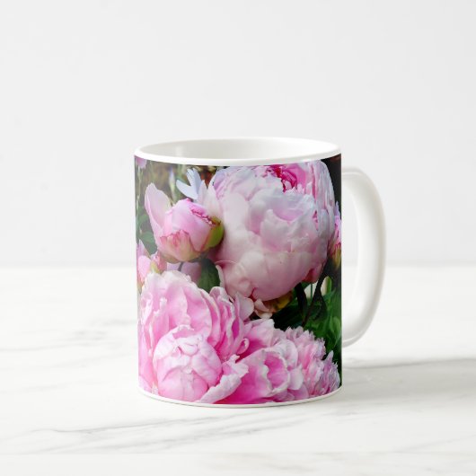 Rosa und weiße Erdnüsse Kaffeetasse (VorderseiteRechts)