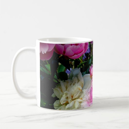 Rosa und weiße Erdnüsse Kaffeetasse (Links)