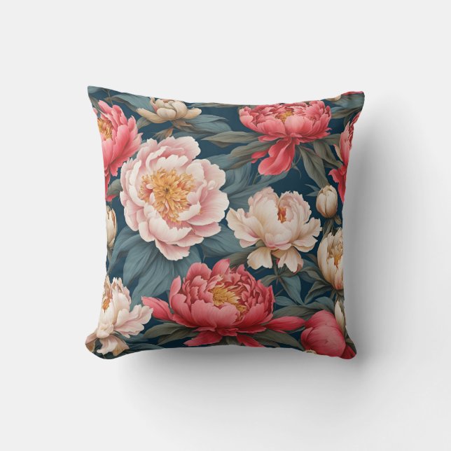 Rosa und weiße Erdnüsse Oriental Kissen (Vorderseite)