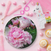 Rosa und weiße Erdnüsse Pappteller (Party)