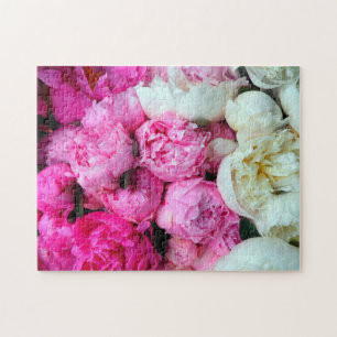 Rosa und Weiße Erdnüsse Puzzle